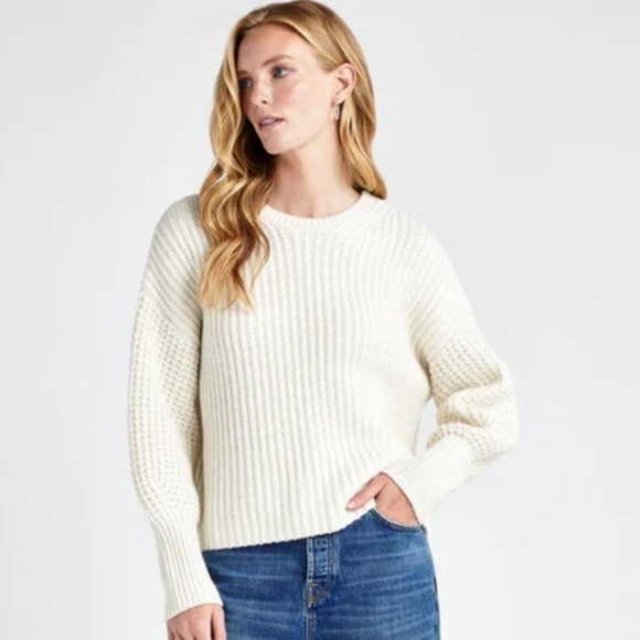 Splendid Chunky Knit Cream Color Sweater Size Small - Picture 1 of 10